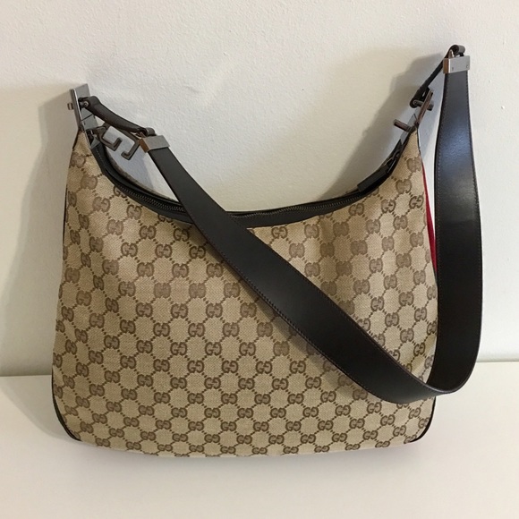 Gucci Handbags - Authentic Gucci shoulder bag/large hobo bag brown